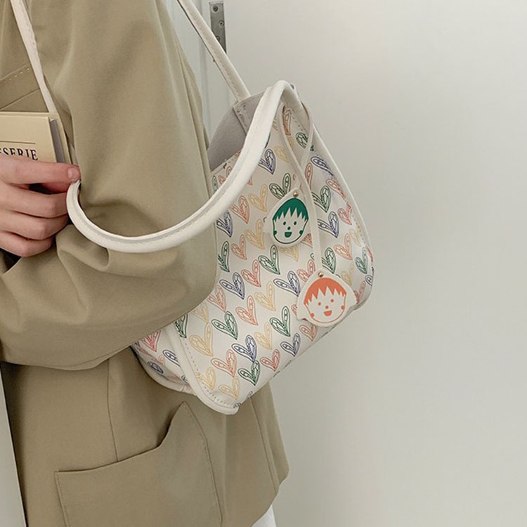 Túi Đeo Vai Sức Chứa Lớn Họa Tiết Hoạt Hình Cho Nữ