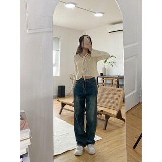 JANET STUDIO • Quần jean xanh tím
