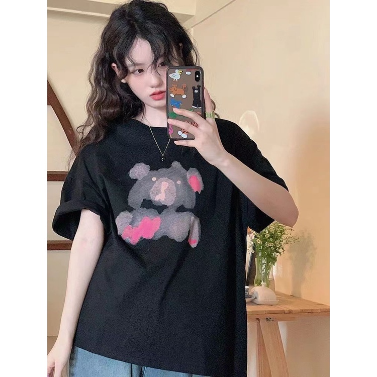 NRVP Áo Thun Unisex Mùa Hè Dáng Suông Tay Cộc Phong Cách Hàn Quốc Cho Nam Nữ