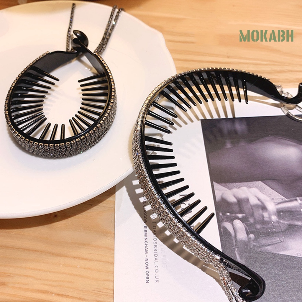 Kẹp Tóc Đính Đá Phối Tua Rua Tạo Kiểu Tóc Đuôi Ngựa Thời Trang Cho Nữ