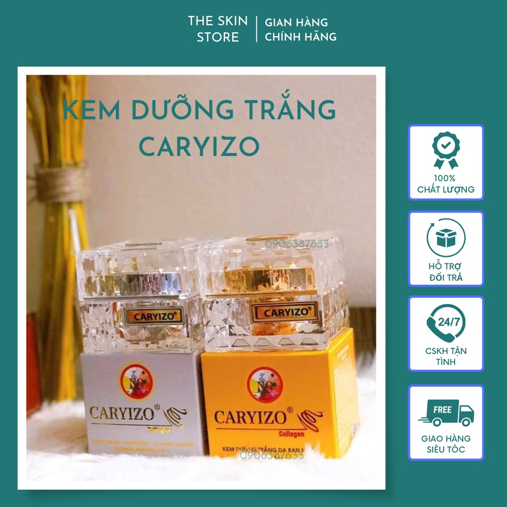 Kem face dưỡng trắng Caryizo ngày và đêm