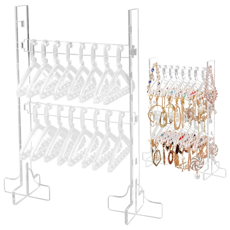 Flgo Giá Đỡ Bông Tai Bằng Acrylic Trong Suốt Sức Chứa Lớn