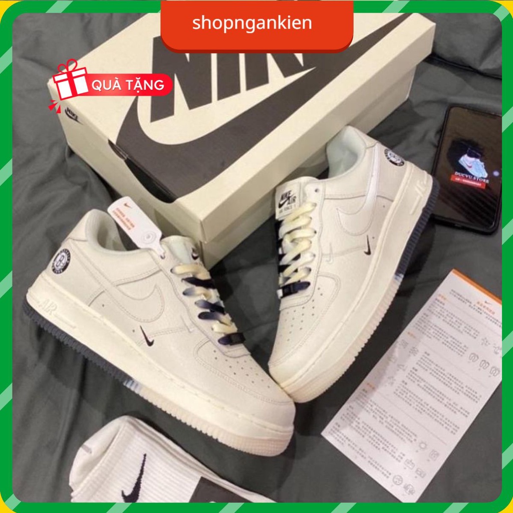 Giày thể thao AF1 âm dương, Giày Air force 1 Brooklyn Sail Black phản quang nam nữ hot trend 2022 xưởng giày nguyễn tình