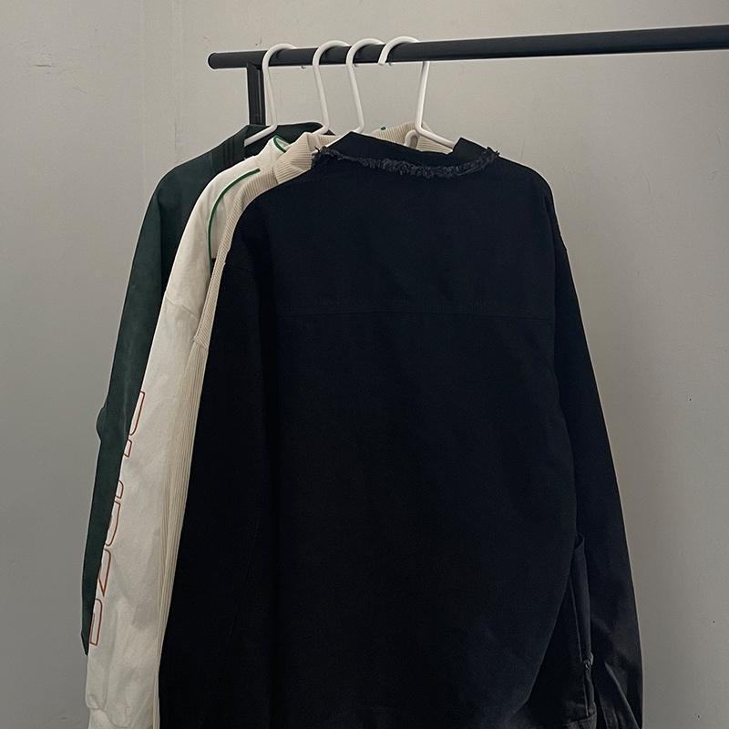 Áo Khoác Khóa Kim Loại Thời Trang Đường Phố Mùa Thu Cho Nam