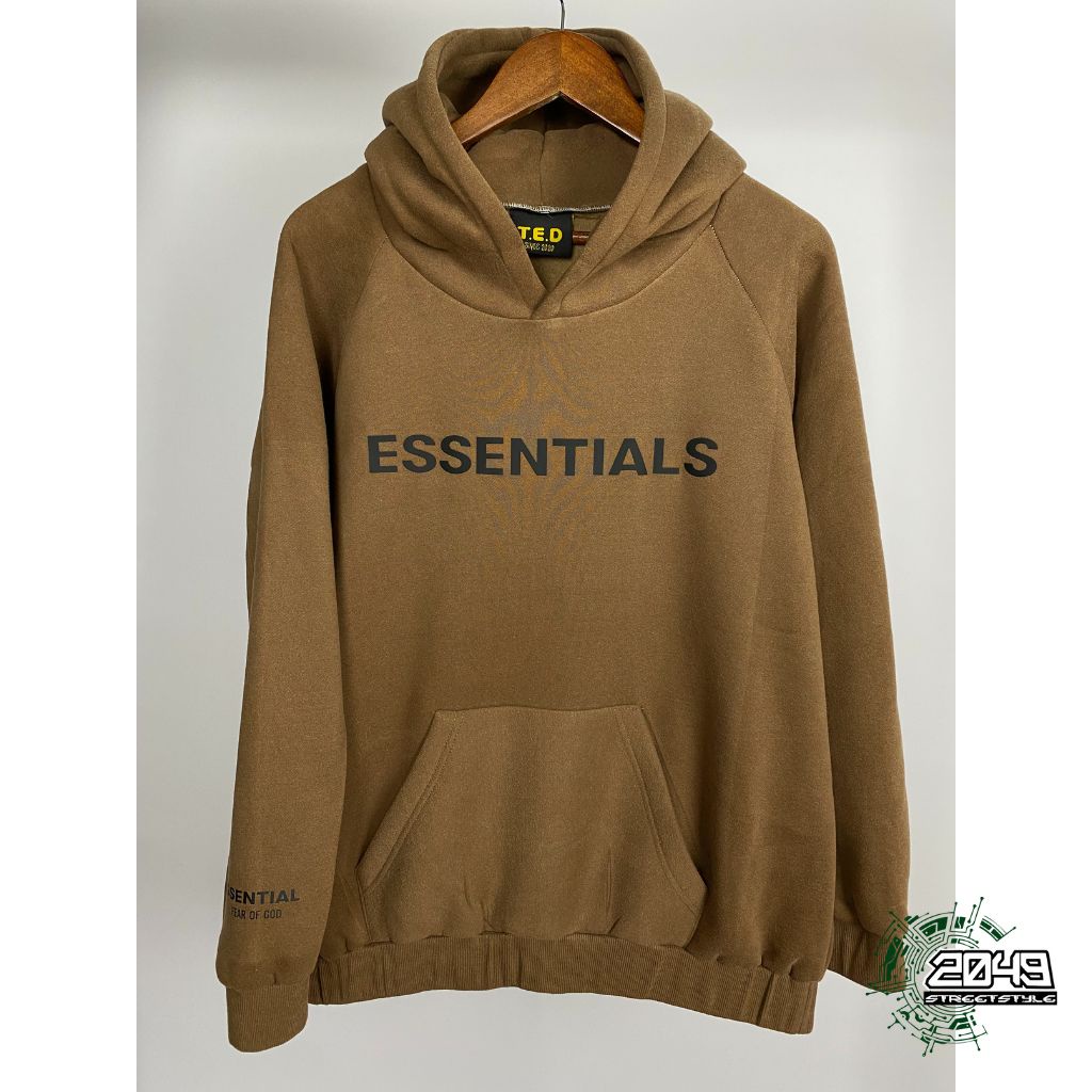 ST42 Áo nỉ hoodie Essentials In cao su nổi 2049Streetstyle , áo nỉ bông unisex nam nữ HÀNG CAO CẤP