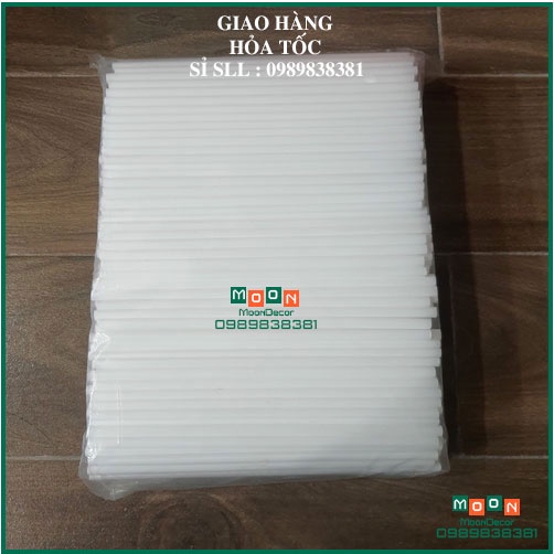 Ống hút phi 6 thẳng màu đen trắng 1 gói khoảng 500gram