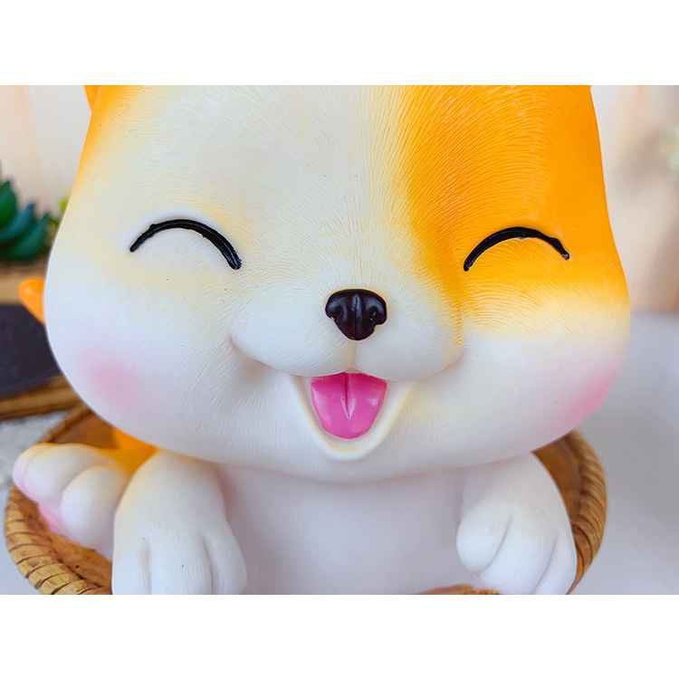 Ống Heo Tiết Kiệm Bằng Tre Vinyl Hình Mèo May Mắn Dễ Thương Chống Sốc Sáng Tạo Trang Trí Nhà Cửa