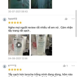 Nước tẩy trang Endocare Hydractive Micellar Solution Agua Micelar