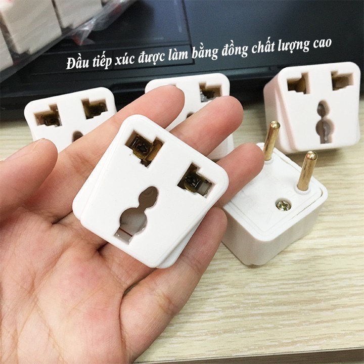 Đầu Phích Cắm Chuyển Đổi, Ổ Cắm Điện 3 Chân Sang 2 Chân, 3 Chấu Sang 2 Chấu, Chính Hãng, An Toàn. Kingler 8611
