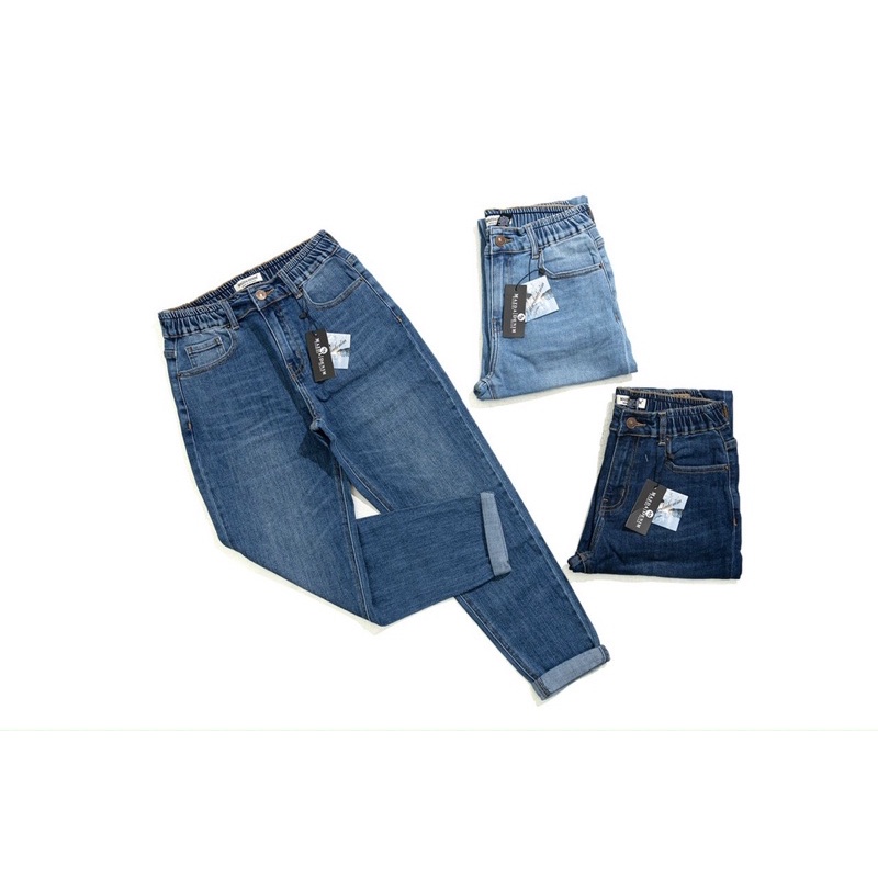 Quần baggy lưng thun dây kéo