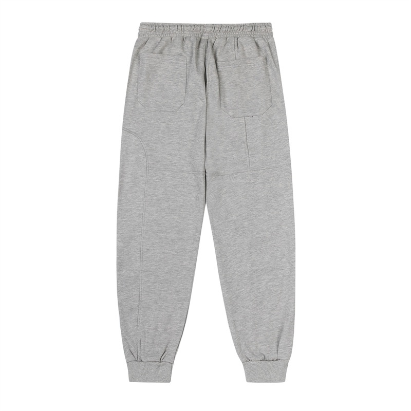 A&amp;J High Street Fashion Creative Splice Design Classic Icon Logo Embroidery Casual Comfortable Terry Pants ##