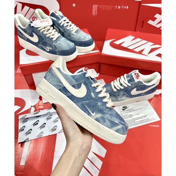 [ Minh Khoa Sneaker ] Giày Sneaker Af1 Ni - Ke Vải Bò Mới