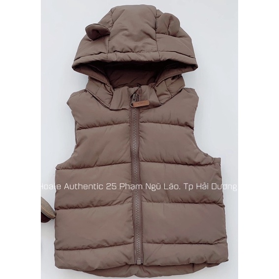 Áo gile có mũ cho bé