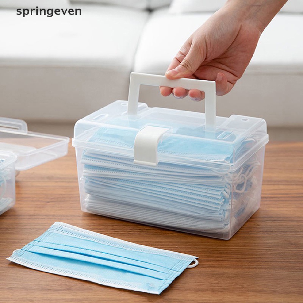 Hộp Đựng Khẩu Trang Có Tay Cầm Tiện Dụng Cho Gia Đình
