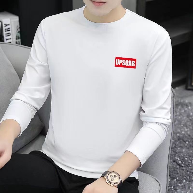 Áo Thun Tay Dài Cổ Tròn Dáng Ôm In Họa Tiết Thời Trang Xuân Thu Cho Nam