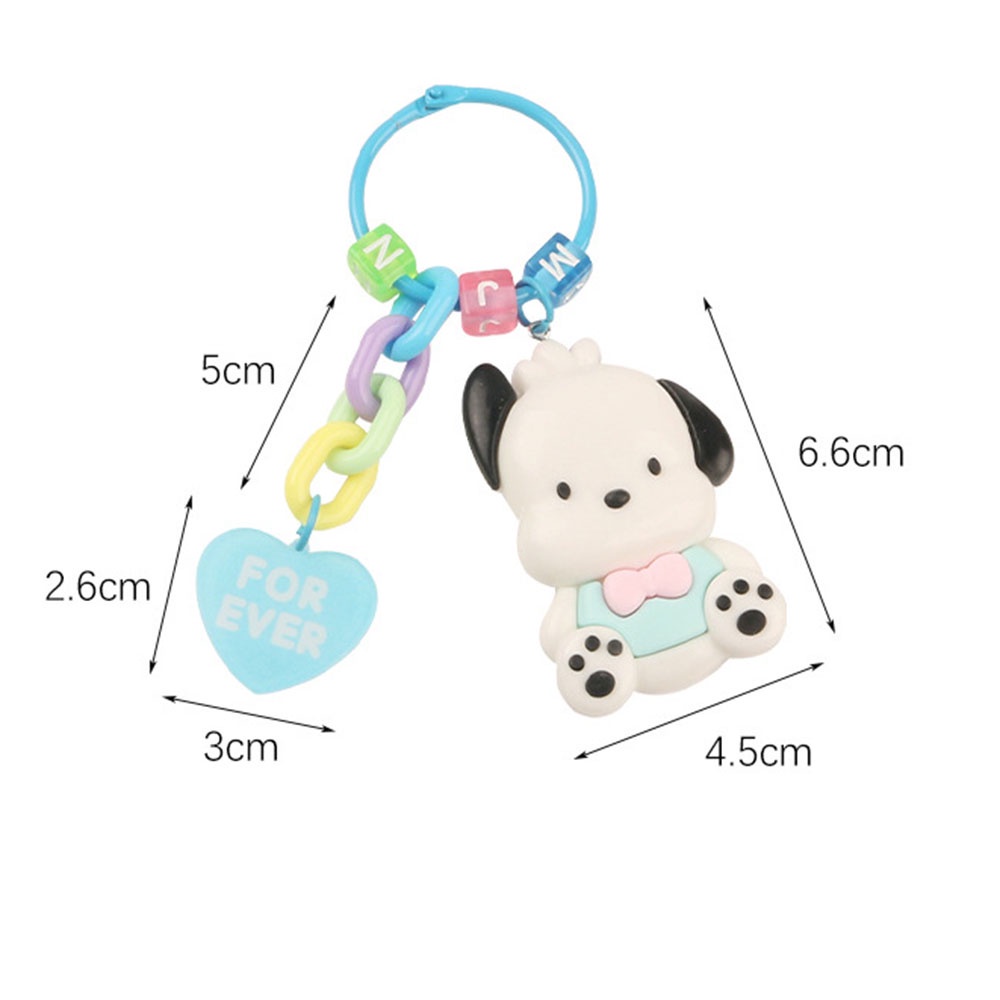 Móc Khóa Hình Thú Bông / Vịt Vàng / Chó Hoạt Hình Dễ Thương Trang Trí Xe Hơi