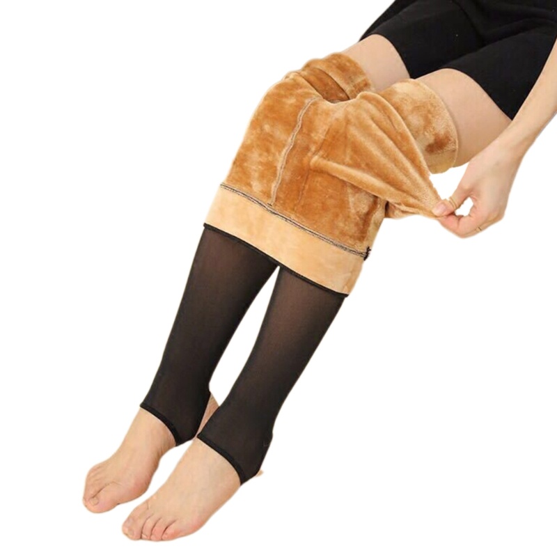 Xiangbao Quần Legging Lưng Cao Ôm Dáng Dày Co Giãn Mềm Mại Giữ Ấm Mùa Đông Dành Cho Nữ