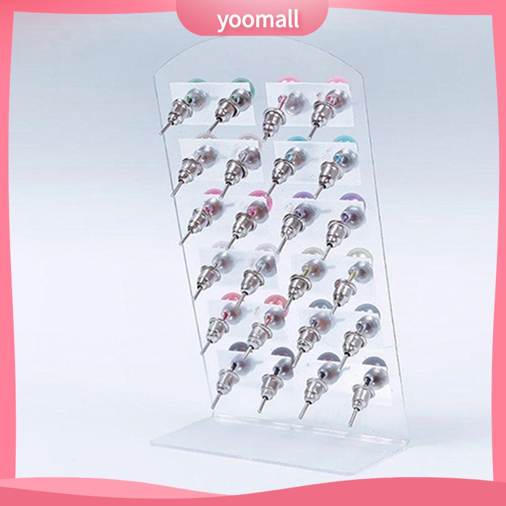 (Yoomall) 12 Đôi Bông Tai Ngọc Trai Giả Thời Trang Cho Nữ