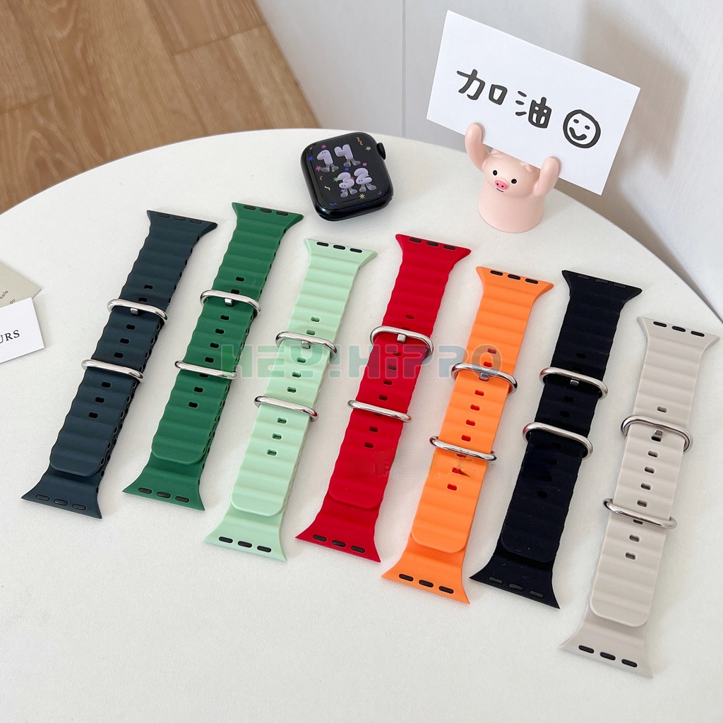 Dây Đeo Đồng Hồ Bằng Silicone 2022 Cho iwatch ultra 8 7 41MM 45MM 49MM 6 / 5 / 4 / 3 40mm 44mm 38mm 42mm