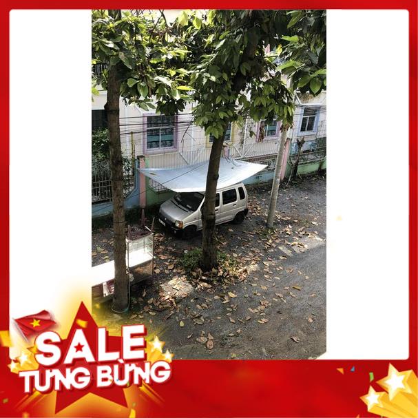 Bạt Che Nắng Mưa Nam Việt - Kích Thước 2x4 - Màu Bạc - May Viền Đóng Khoen Sẵn - Chống Thấm Nước