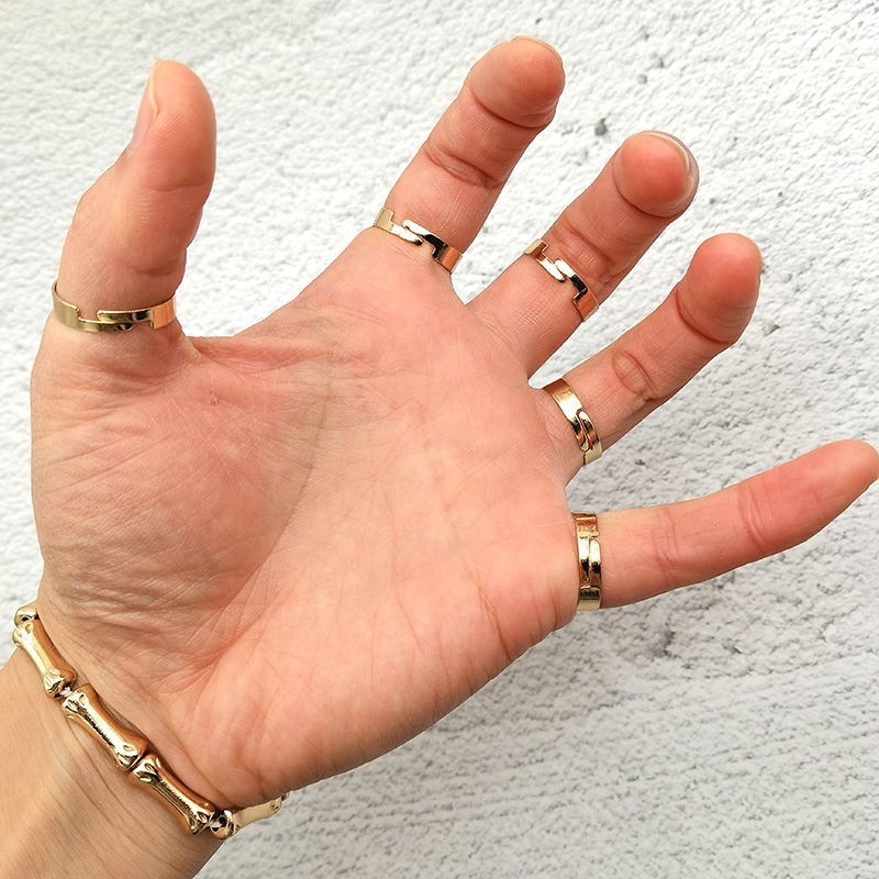 Vòng Tay Xương Bàn Tay Kèm Nhẫn Phong Cách Gothic Cho Nam Và Nữ