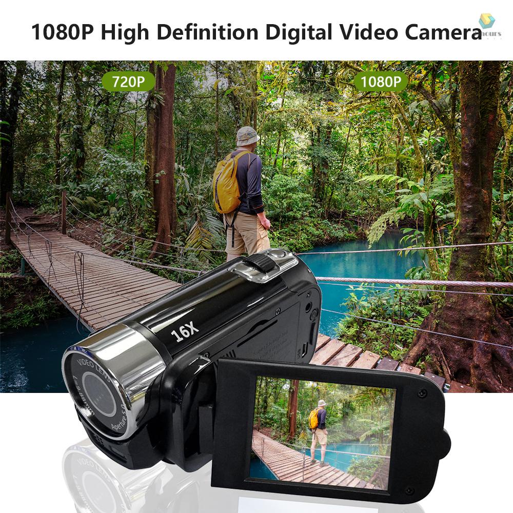 Máy Quay Video Kỹ Thuật Số Độ Nét Cao 1080P DV Màn Hình LCD 16MP 2.7 Inch 16X Tích Hợp Pin