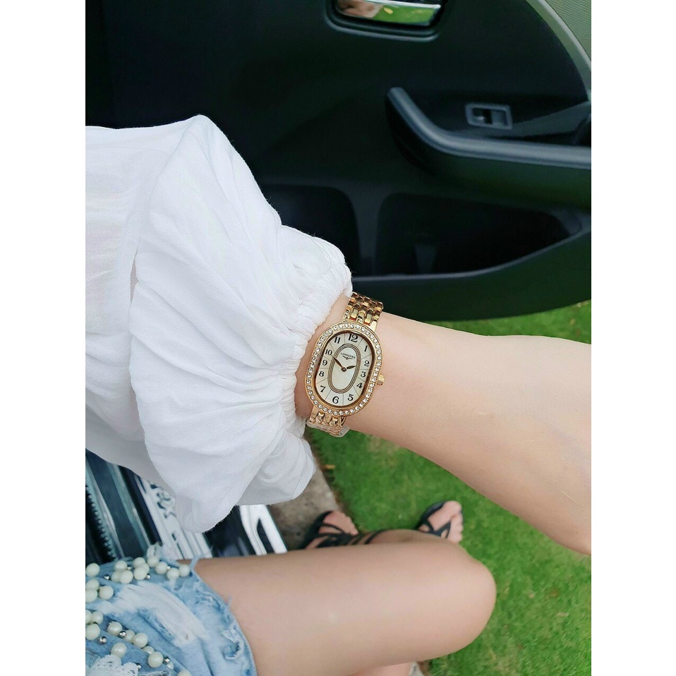 Đồng hồ nữ New size 26 mm chống nước 3atm dây khóa cài thép không gỉ thời trang sang trọng bảo hành 12 tháng