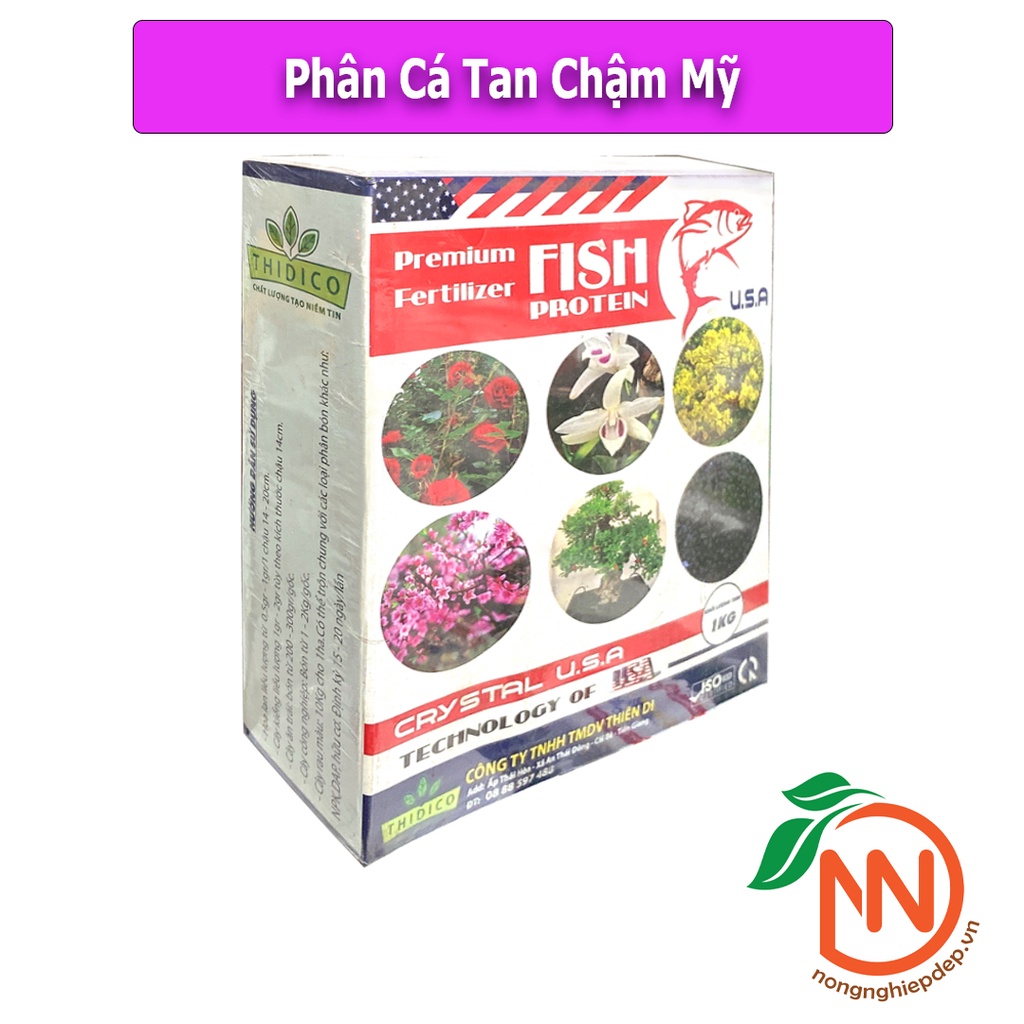 Phân Cá Tan Chậm Mỹ - Đạm cá tan chậm Mỹ Hộp 1kg