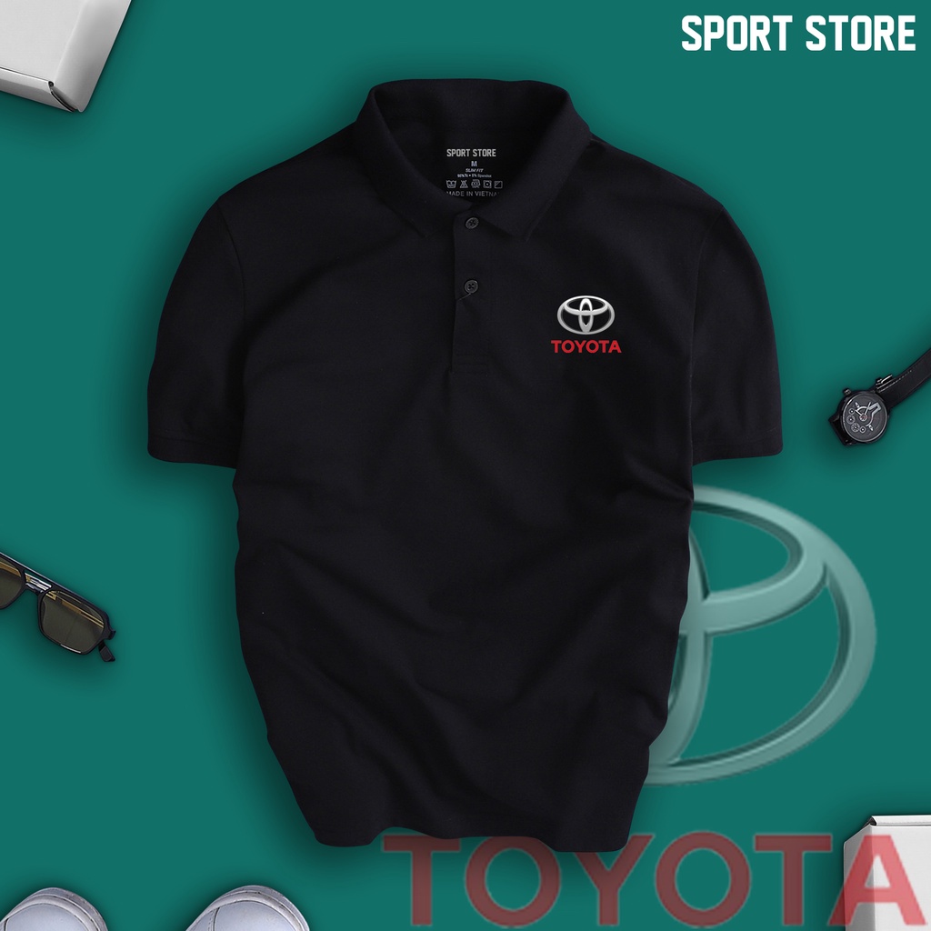 Áo Thun Polo có cổ tay ngắn Toyota Cao Cấp, không xù, trẻ trung năng động TOYOTA