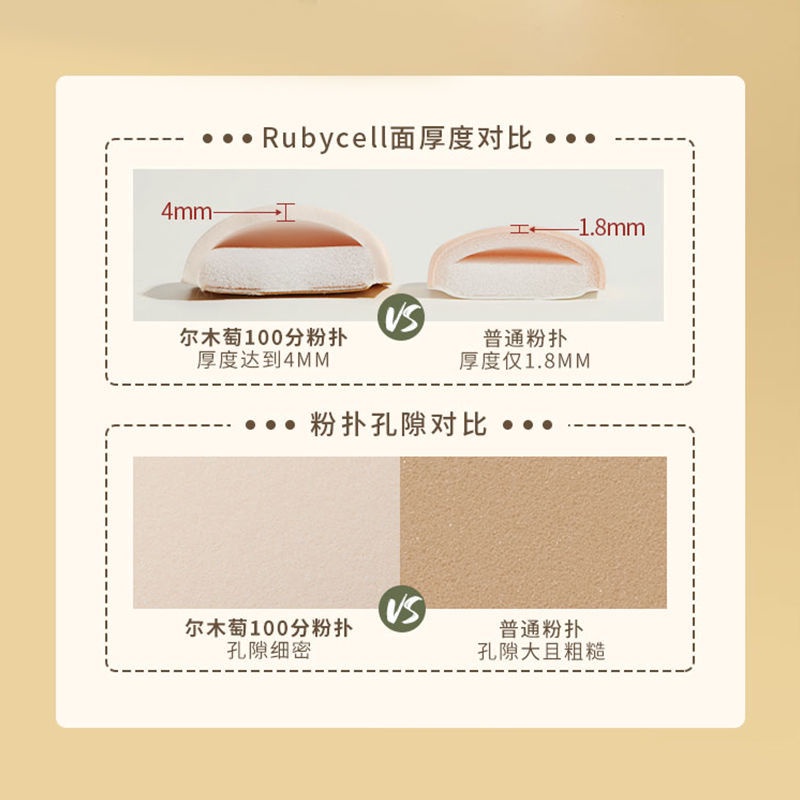 AMORTALS Bông Mút Trang Điểm 100 Điểm Mềm Mại Dùng Ướt Và Khô