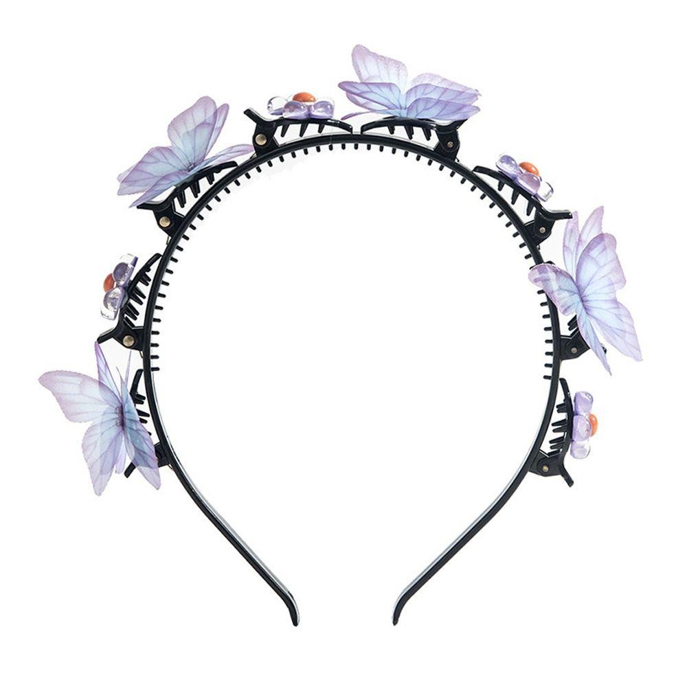 ANEMONE Băng Đô Bện Hoa Chống Trượt Kiểu Hàn Quốc Dễ Thương Cho Bé