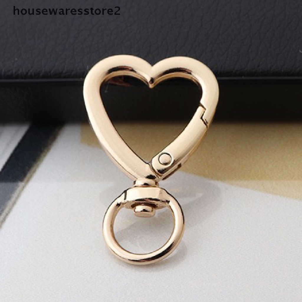 Set 2 Kẹp Móc Khóa Hình Trái Tim 44 / 41mm Chuyên Dụng Cho Ví / Túi Xách