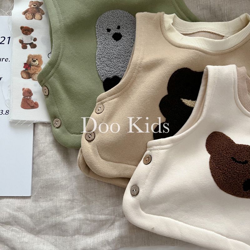 Áo Khoác Lót Nhung Giữ Ấm Phong Cách Ins Hàn Quốc Dễ Phối Đồ Cho Bé Sơ Sinh