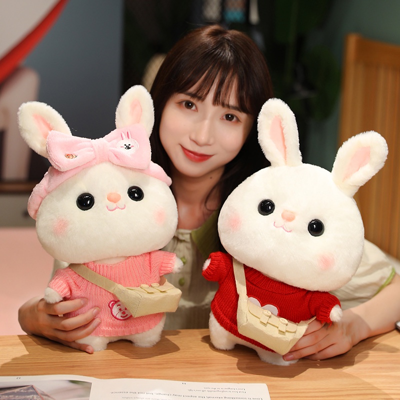 Thú Nhồi Bông Hình Thỏ Tai Dài 30CM Cho Bé