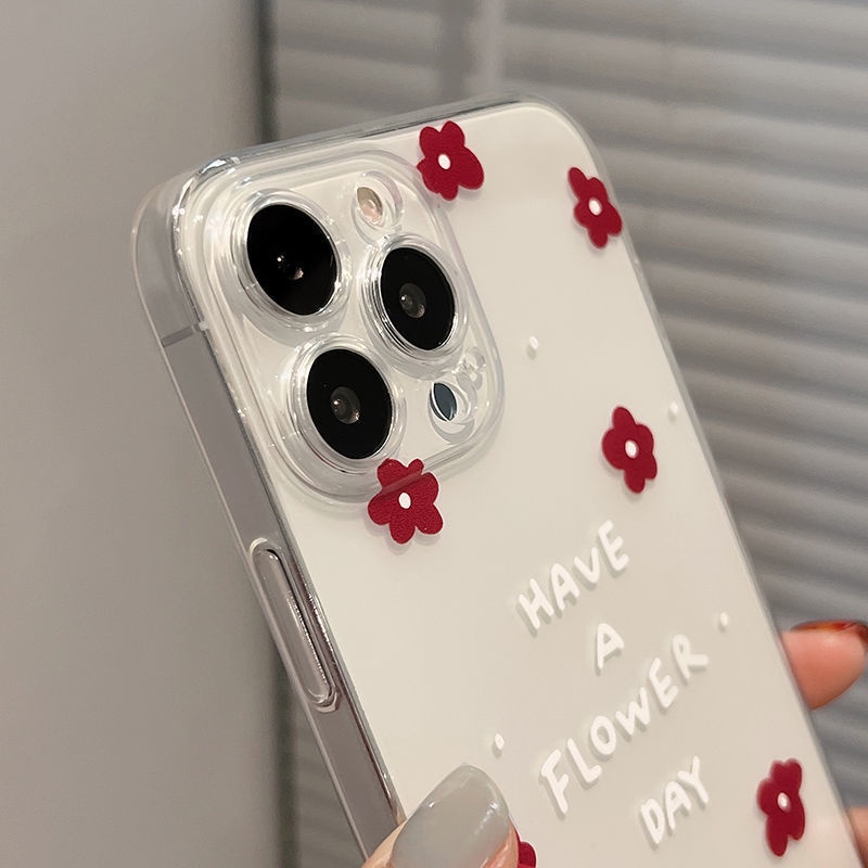 Ốp lưng iphone trong suốt in hoạ tiết hoa nhí xinh xắn cho iphone 13/14/12/11/pro/promax/plus/xr/xs/x/7/8/se2020