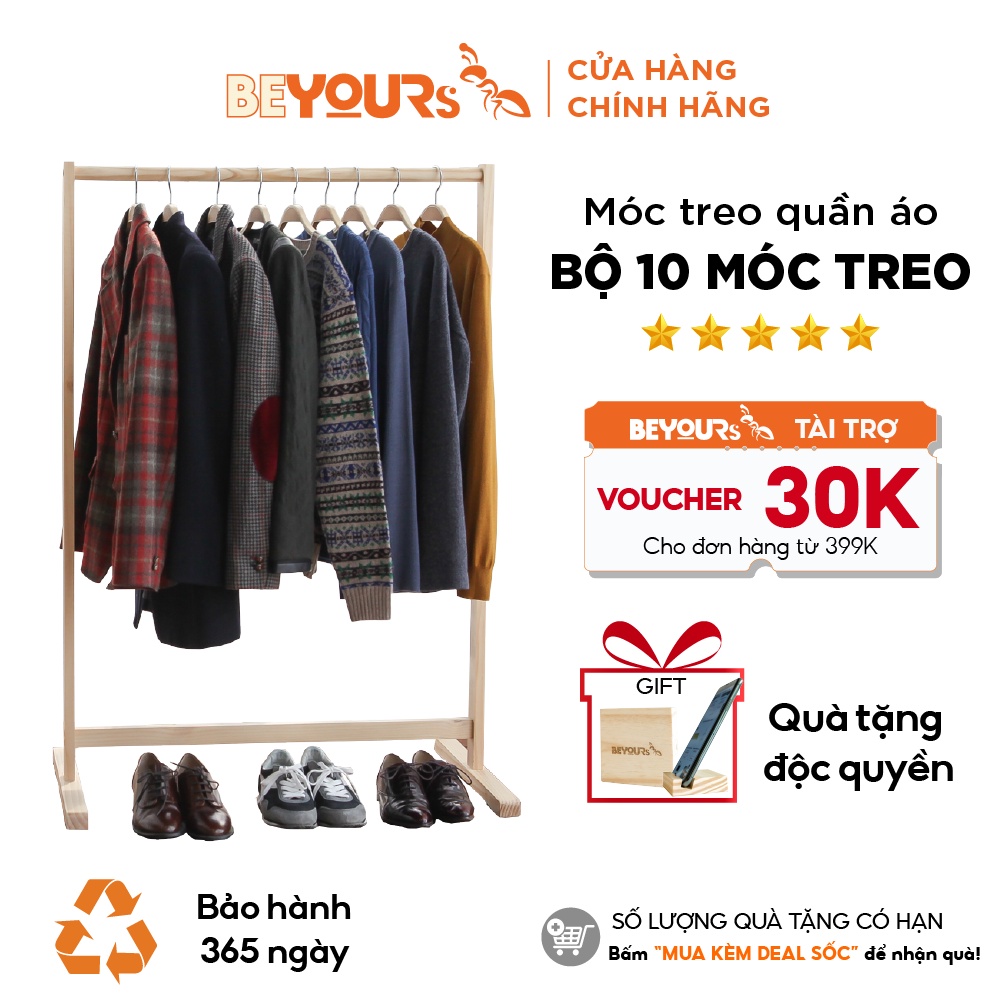 Giá Treo Quần Áo Đồ BEYOURs Kệ Gỗ Đa Năng SingleHanger Nội Thất Phòng Ngủ Lắp Ráp Dễ Dàng