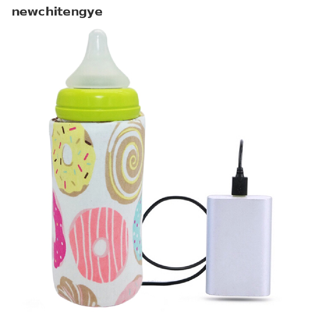 Túi Giữ Ấm Bình Sữa Em Bé Mềm Mại Sạc Cổng USB Mang Đi Du Lịch Tiện Lợi