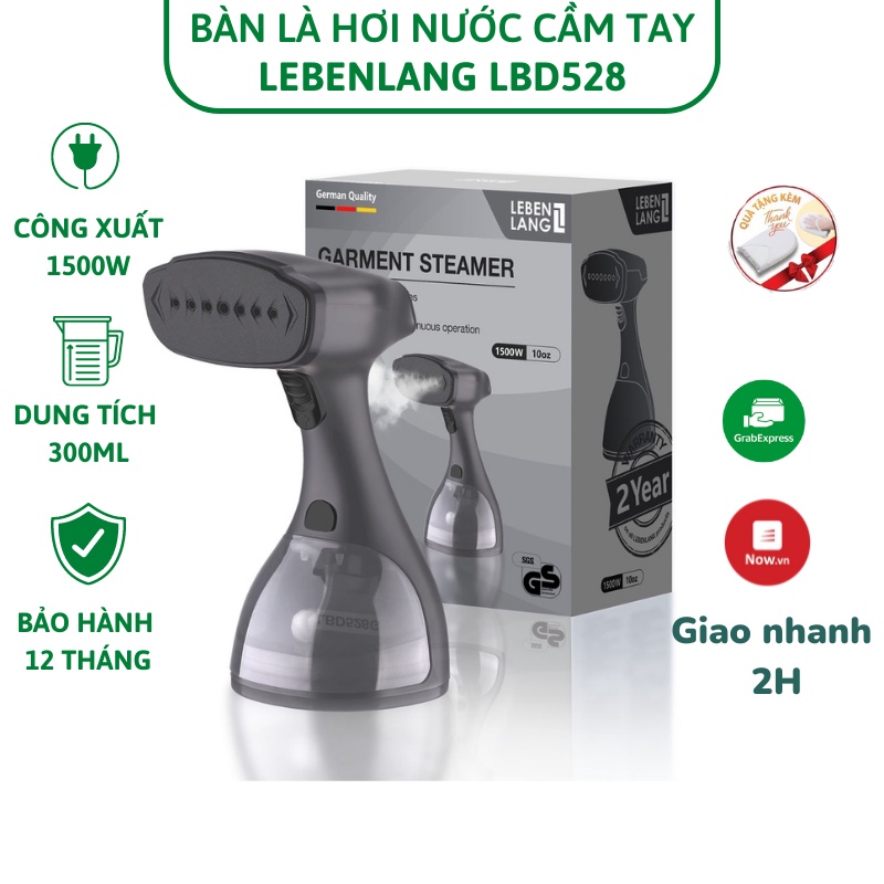 (SIÊU RẺ) Bàn ủi hơi nước cầm tay LEBENLANG LBD528W / LBD528S / LBD528G - Hàng chính hãng