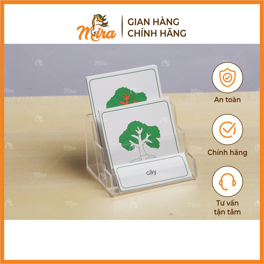 Bộ thẻ 3 phần gọi tên các bộ phận của cây Tiếng Việt - Giáo cụ Montessori - Đồ chơi thông minh an toàn Mira Toys