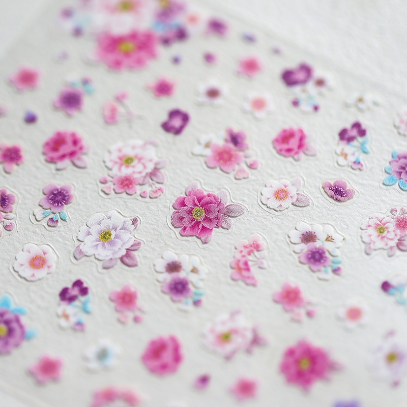 ⚡Miếng Dán Trang Trí Móng Tay Chống Rơi Họa Tiết Hoa TS-326