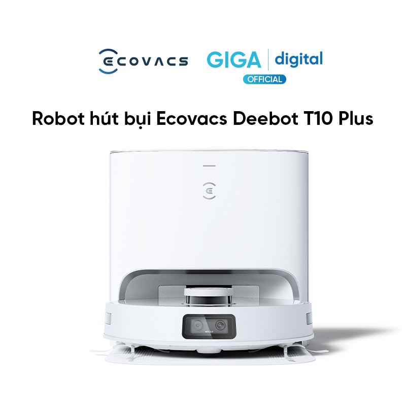 Robot Lau Nhà Ecovacs Deebot T10 Plus - Có Trạm Xả Rác Tự Động Nhỏ Gọn, Bản Quốc Tế Bảo Hành 24 Tháng