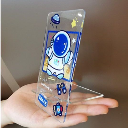 (CỨNG CÁP-ĐẸP) Giá Đỡ Điện Thoại Phi Hành Gia Cute Trong Suốt