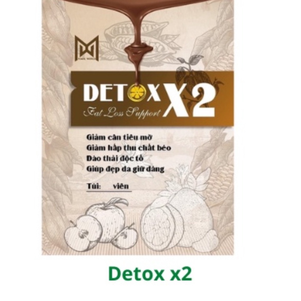 Giảm cân Detox X2 hỗ trợ đào thải mỡ.