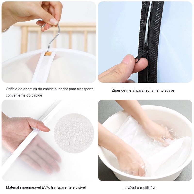 Set 3 / 5 Vỏ Bọc Quần Áo Chống Bụi Tiện Lợi