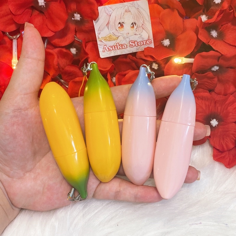 Thỏi Son Chuối (Rỗng)_ vỏ đựng son handmade