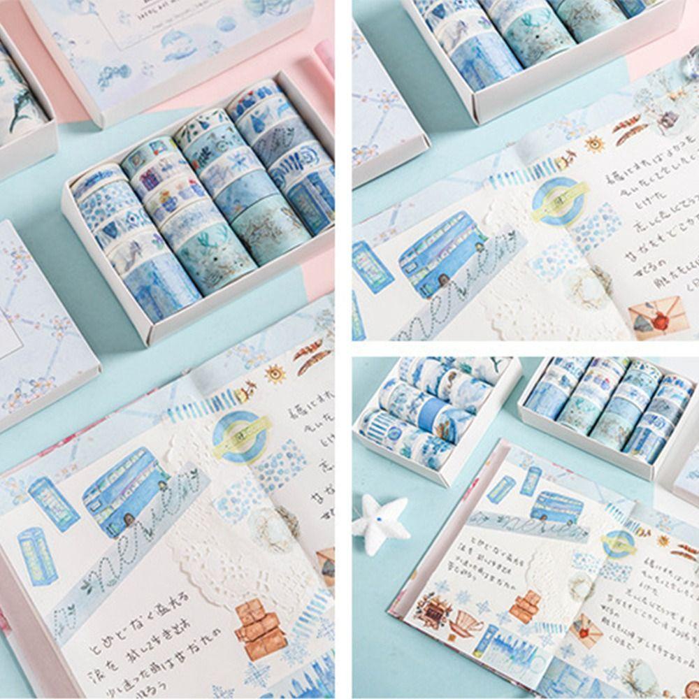 CHOOKEY Cuộn 20 Cuộn Băng Keo Dán Trang Trí Sổ Tay DIY