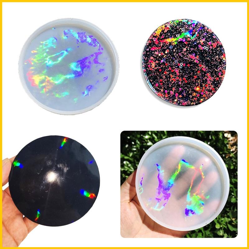 Khuôn Silicone Làm Đế Lót Ly Bằng Resin Epoxy Họa Tiết Mã Não Nhân Tạo