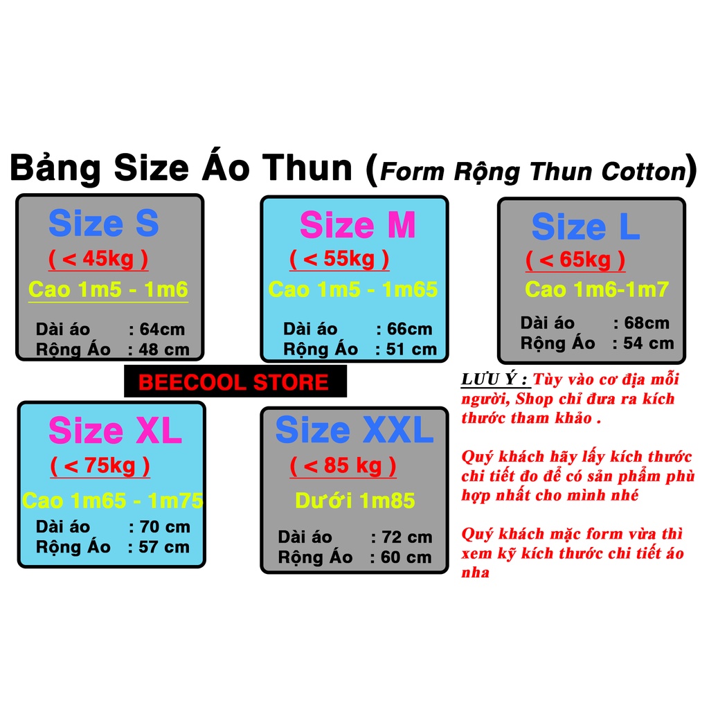 Áo thun unisex form rộng chữ kiểu vải dày mịn hợp thời trang AT66