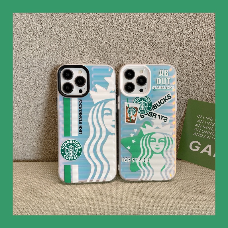 Ốp Điện Thoại Mềm Chống Sốc Chống Rơi Họa Tiết Starbucks Cho iPhone 14 13 12 11 Pro Max X XR XS Max