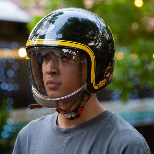 MŨ BẢO HIỂM ROYAL M139 KÍNH ÂM 3/4 ĐẦU size  MẦU ĐEN BÓNG V10